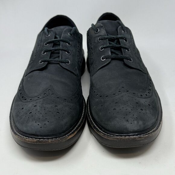 Ecco Lhasa Brogue Oxford Shoes Mens 10 EU 44 Black Leather Wingtip Casual Office main image 11